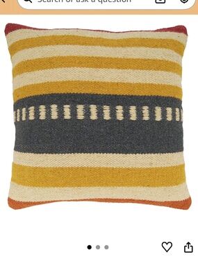 Fennco Styles Kilim Striped Cotton Decorative Pillow Cover set of two 20 x 20